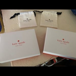 Kate spade Jewlery gift boxes and cloth bags